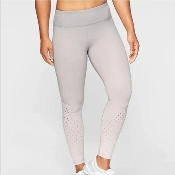 Athleta Laser Cut Mauve Ombré Leggings - Picture 3 of 17